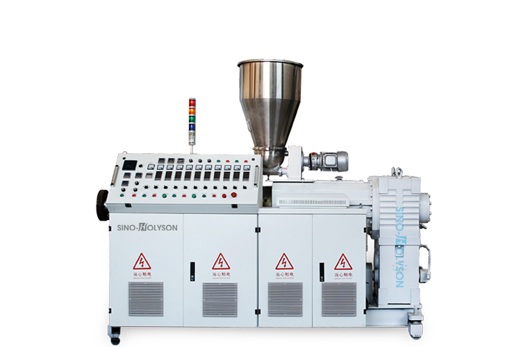 Counter Rotating Conical Twin Screw Extruder Plastic PVC 40 Rpm