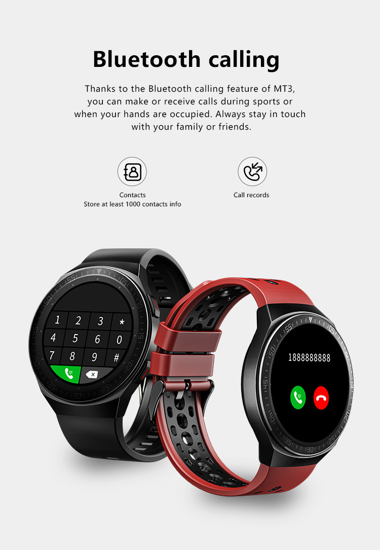8G Memory Music Call Heart Rate Health Bracelet Waterproof Level Ip67 Rohs