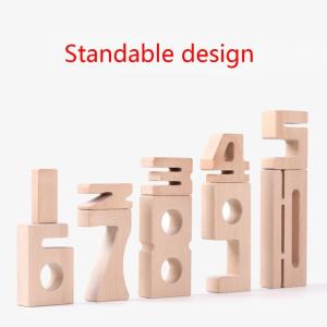 China Balance Jenga Wooden Number Blocks Toys 16cm Jumbo Wooden Building Blocks wholesale