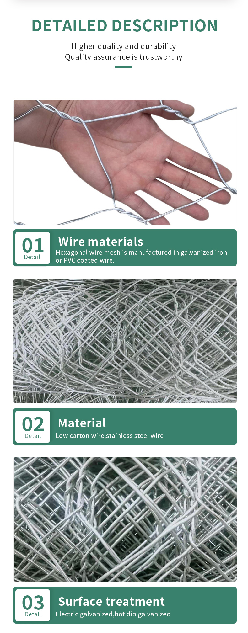 Manufacture Galvanized Hexagonal Gabion Box Basket Wire Mesh Stone Cage For Retaining Wall And Fence
