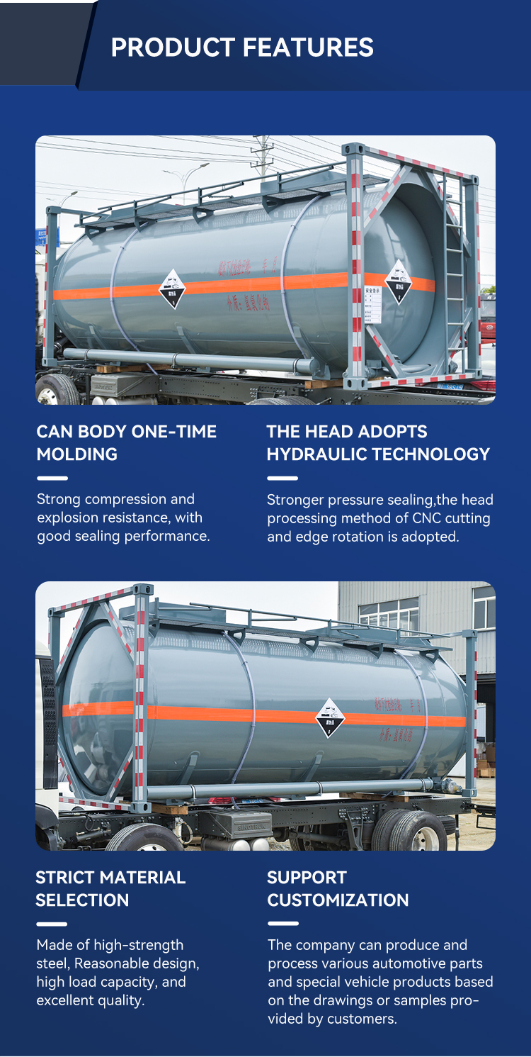 20 FT 40 FT ISO Tank Containers For Liquid Oxygen Nitrogen Transport