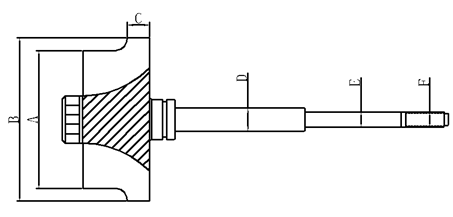 High performance Turbocharger Turbine Shaft For Navistar GTA3782D 751361-5001S / 751361-0001
