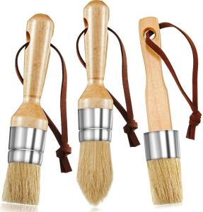 China 1in Wooden Handle Wax Paint Brush Set 0.32g wholesale