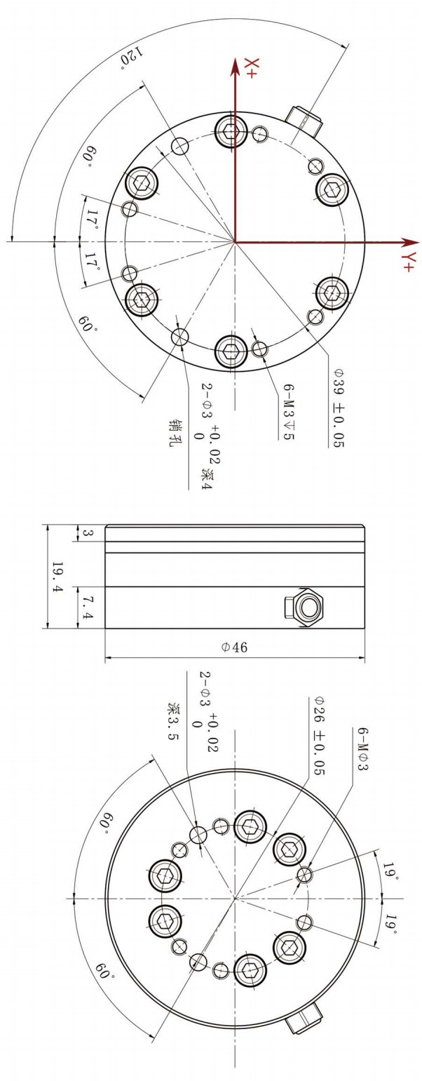 200n 6.5nm Six Axis Force Sensor Hard Alloy High Frequency Load Cell