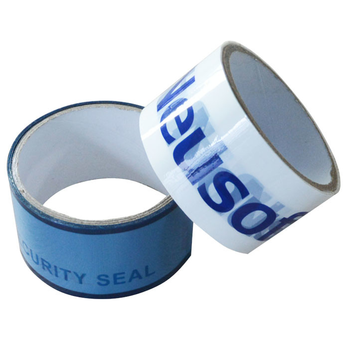 Self Adhesive High Residue Tamper Evident Security Tape For Carton Box Sealing