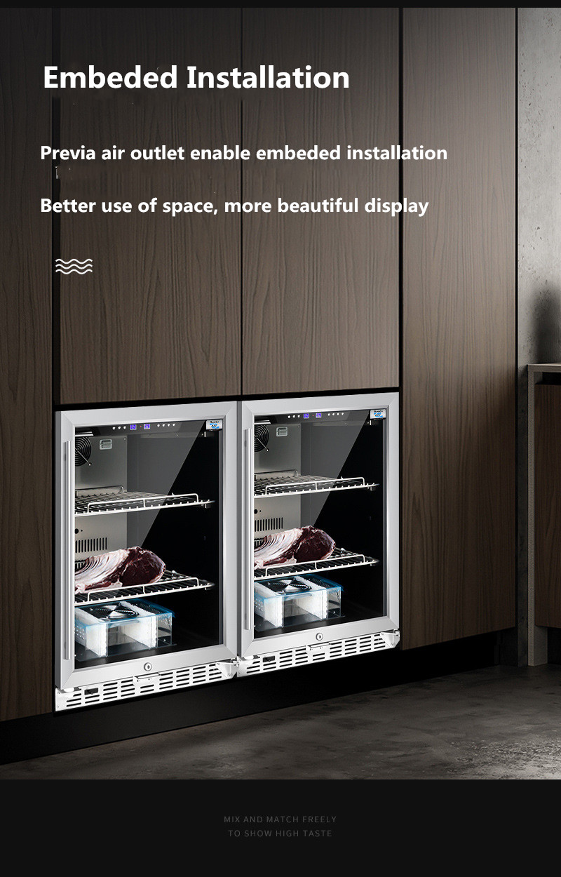 SS201 54L Wine Cooler Refrigerator Anticorrosive With Blue Light
