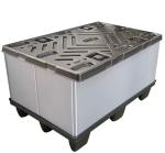 300kg Capacity Plastic Moving Containers Foldable Plastic Bulk Container Impact