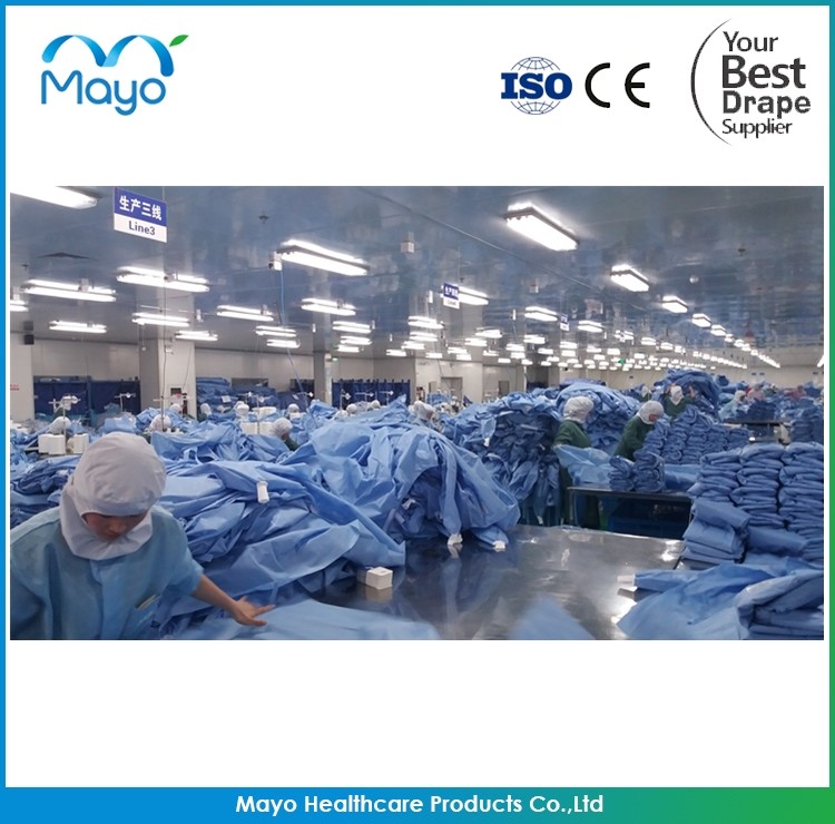 Surgeon Apron Sterile Surgical Gowns Knitted Cuff Level 4 Medical Gown
