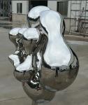 Contemporary Outdoor Garden Sculpture , Abstract Mirror Stainless Steel