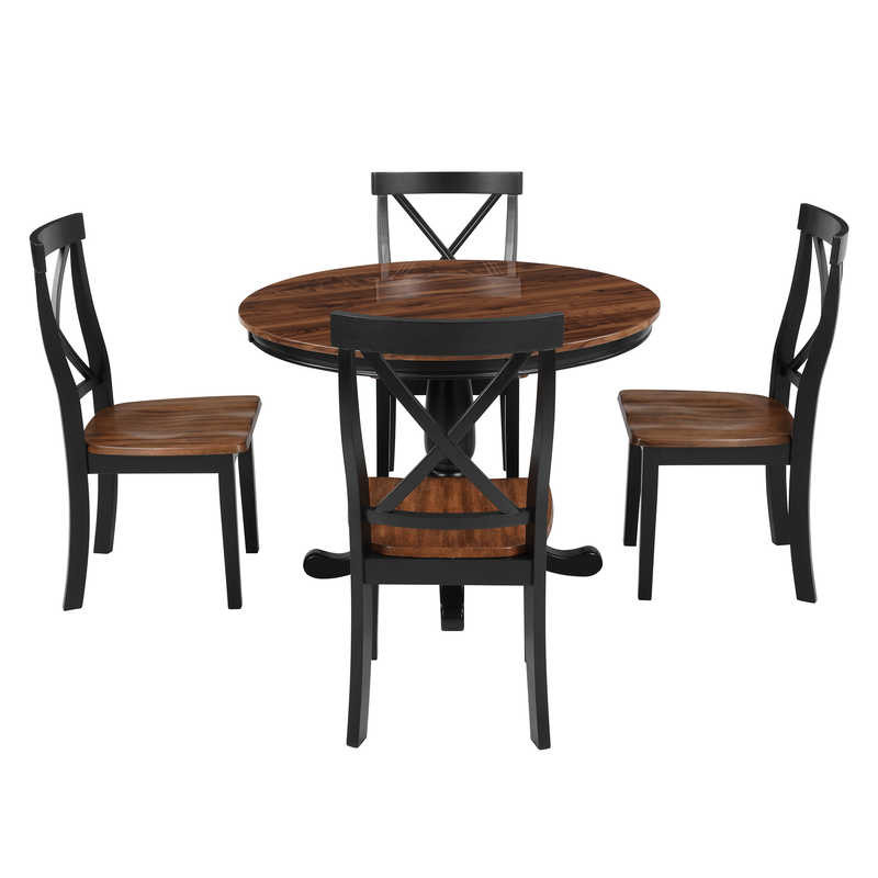 Four Persons Dia41.7inch round Dining Room Table And Chair Set