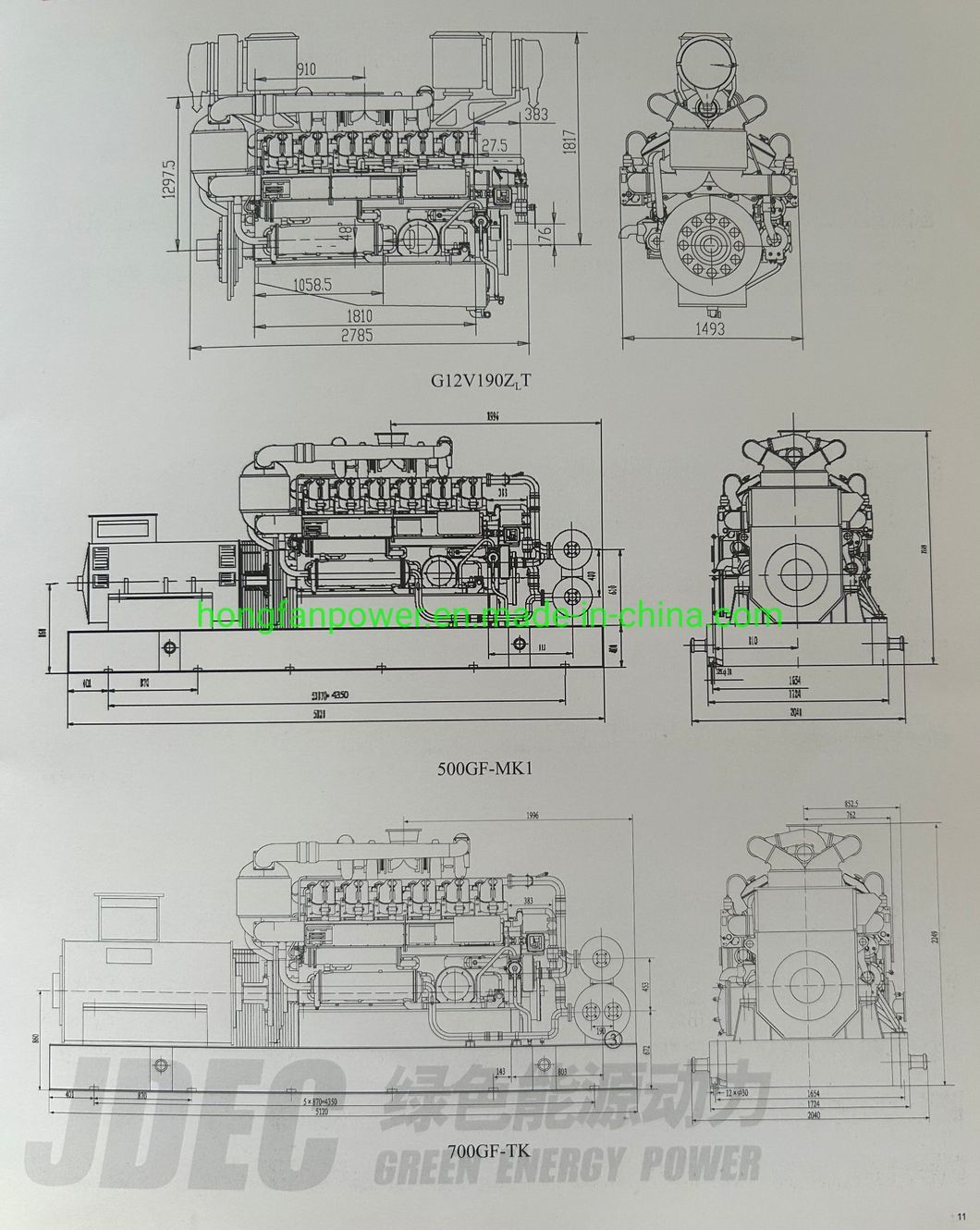 1000GF-K Jdec Jichai Chidong Silent Electricity Electric Generator Generators for Drilling Equipment
