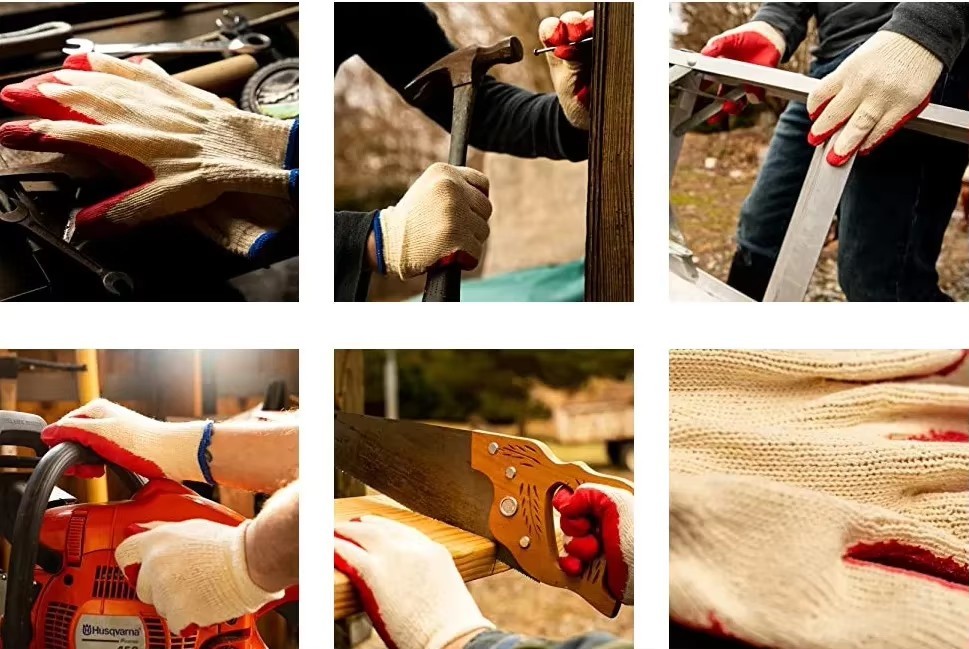 Wholesale Wear-resistant Durable Latex Rubber Foam Coated Protective Work Gloves Impact Labor Work Safety Gloves