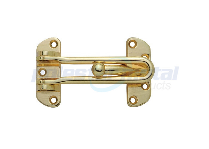 Rustic Decorative Door Hardware 4 1/8" Polished Chrome Chain Door Security Guard