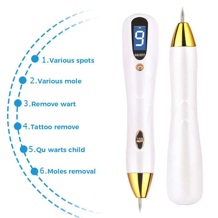 Rechargeable Portable Mole Removal Pen LCD Skin Mole Dark Spot Removal Pen