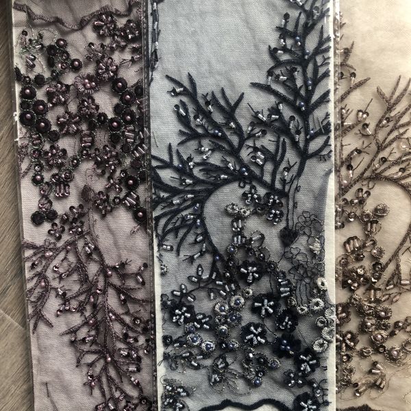 Easily Customizable Luxury 3D Flowers Beaded Embroidery Lace Fabric New Design Lace for Women's Clothing Dance Dresses