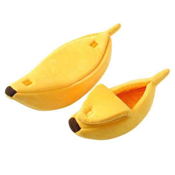 Banana Shape Unusual Cat Beds , Warm Winter Cat Bed Not Easy Deformation