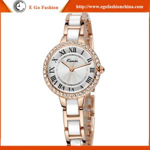 China KM18 Hot Fashion Women's Crystal Rhinestone Stainless Steel Analog Quartz Wrist Watch Lady wholesale
