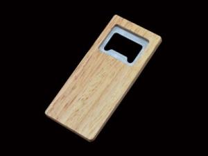 China Engrave Rubber Wooden Card Beer Bottle Opener,Kitchen accessories, rubber wood and stainless steel made, wooden card bee wholesale