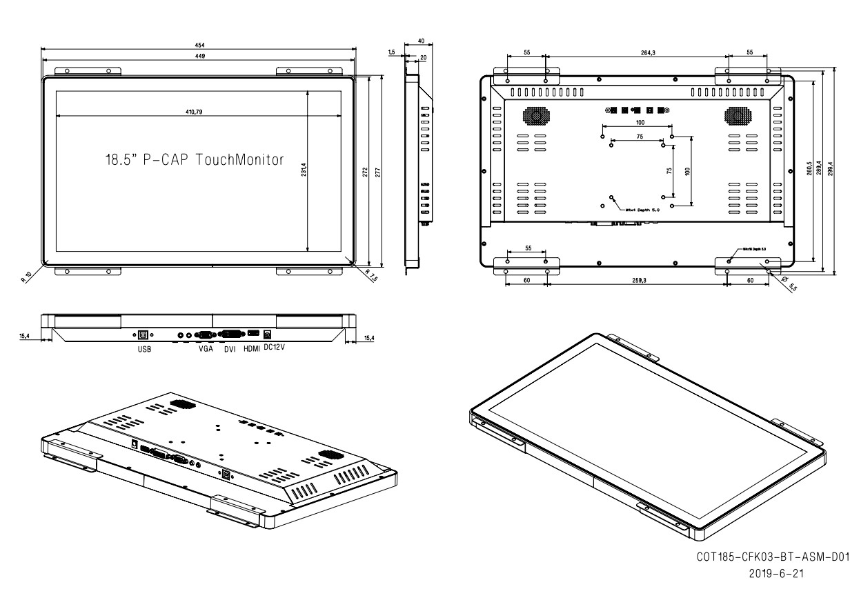 Capacitive PCAP Touch Monitor