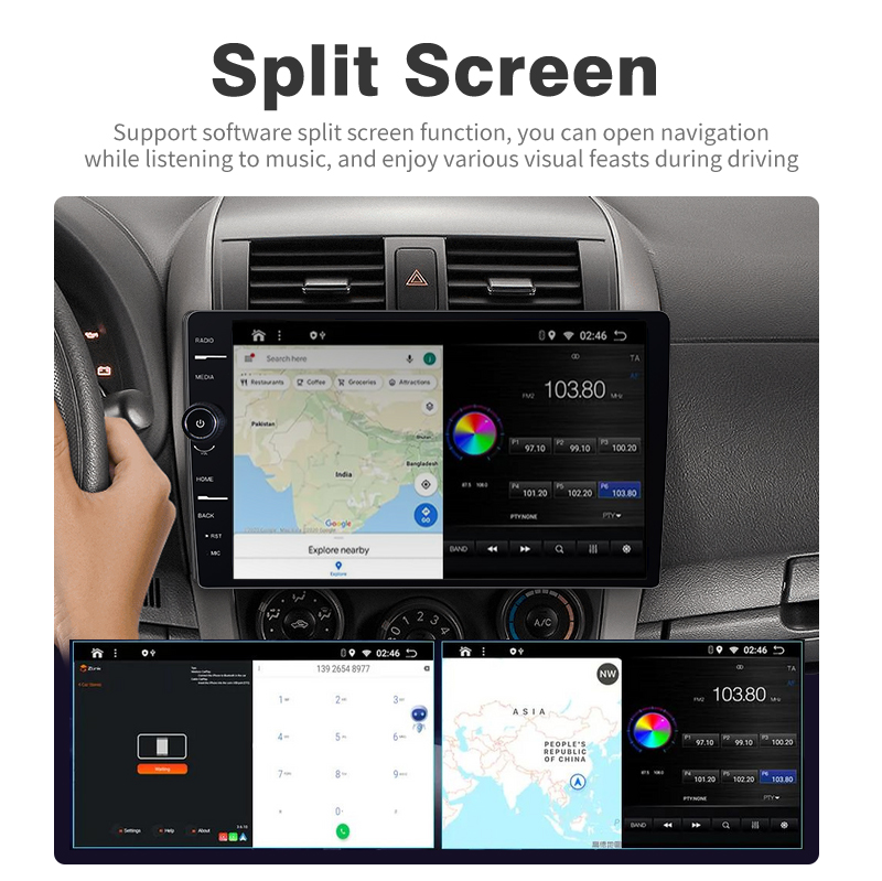 1 Din Universal Car Radio with 10.1 Inch Rotatable Android 11 Stereo and DVD Player