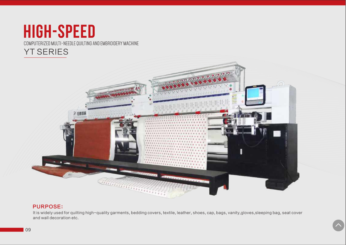 Industrial Computerized Quilting And Embroidery Machine Multi Head Multifunctional