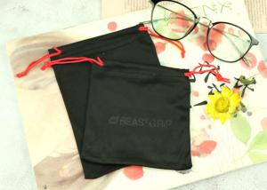 China Embossing Printing Microfiber Eyeglass Drawstring Bags Washable Reusable wholesale