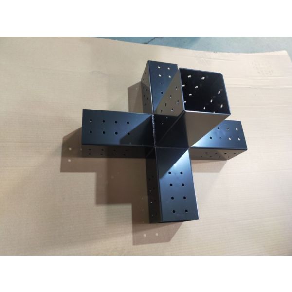 4 inch Black Powder Coating Metal Wood DIY Pergola Hardware Kit for Heavy Duty Gazebo