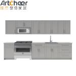 Traditional German Plywood Kitchen Cabinet with Pure Acrylic Countertop at a