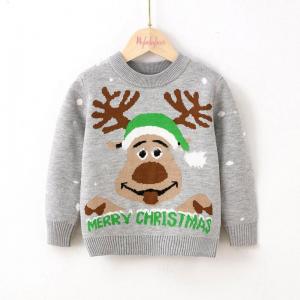 China Autumn Winter Kids Baby Boys Girls Pullover Sweaters Baby Boy Girl Long Sleeve Christmas Cartoon Knit Children's Sweater on sale