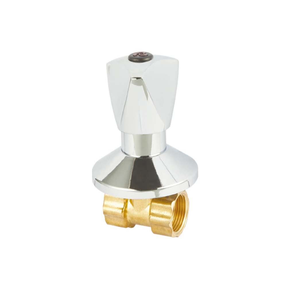 Zinc Alloy Handle Brass Stop Valve Chrome Concealed Stop Valve anti leakage