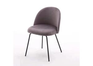 China Odm Modern Metal Legs Banquet Grey Velvet Dining Chairs wholesale
