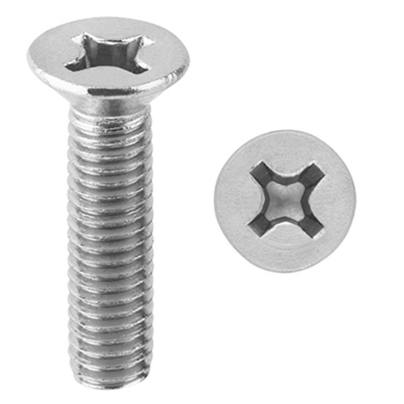 DIN 966 Phillips Oval Countersunk Machine Screw 4.8 Grade Threaded Stud Bolts M2 - M8