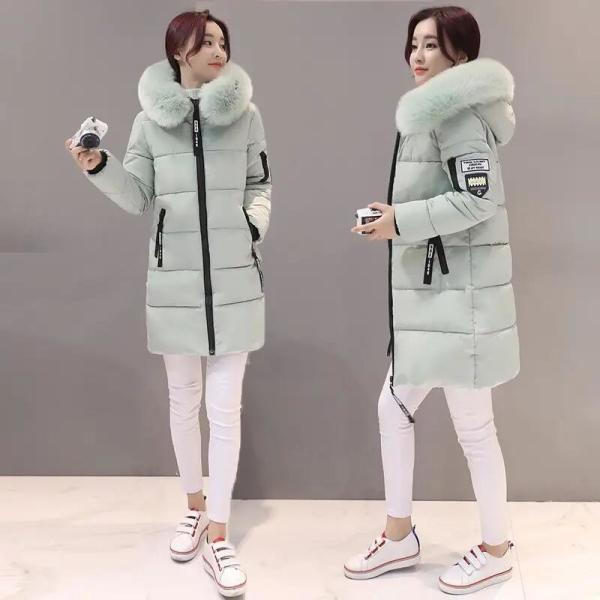 Women Winter Cotton Coat Fur Collar Jackets Fashion Blazer Winter Padded Parka