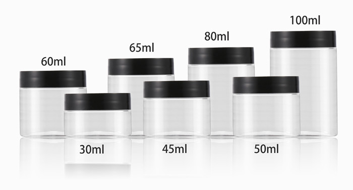 100ml 150ml Clear Food Storage Containers HDPE Plastic Airtight Storage Jars