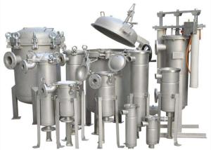 China 304 Stainless Steel Liquid Bag Filter Housings , Multi Bag Filter Housing wholesale