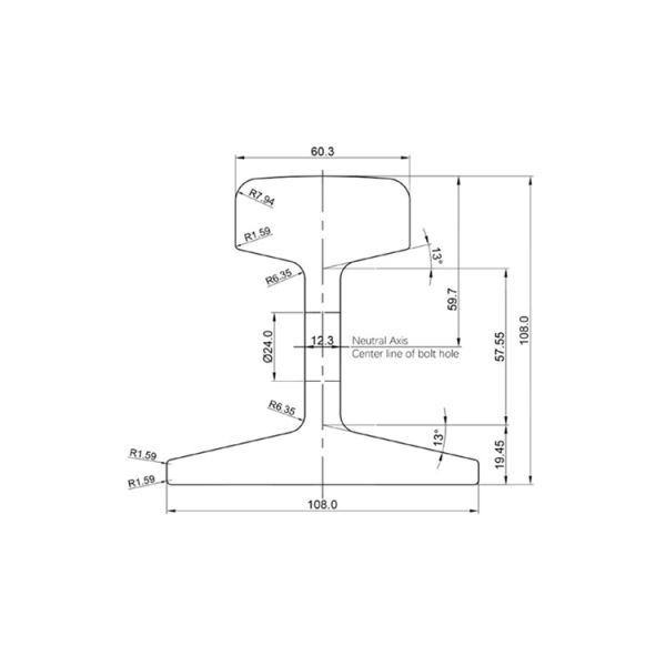 JIS 30A Light Steel Rail 30KG For Mining Industry