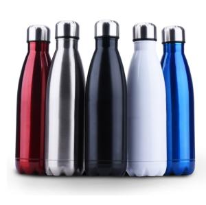 China Leak Proof Double Wall Insulated Water Bottle 17oz 500ml Colorful Keep Hot Cold Sports wholesale