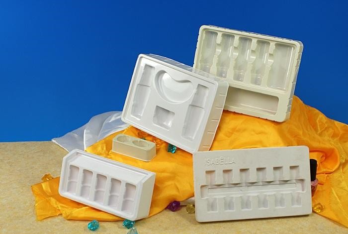 Flocking Plastic Blister Packaging 0.3mm Thick Velvet Jewelry Tray Insert