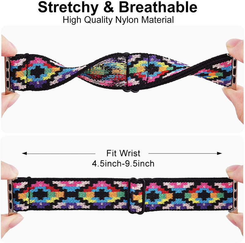 Durable Smart Watch Nylon Bands Seamless fit Breathable Adjustable Buckle