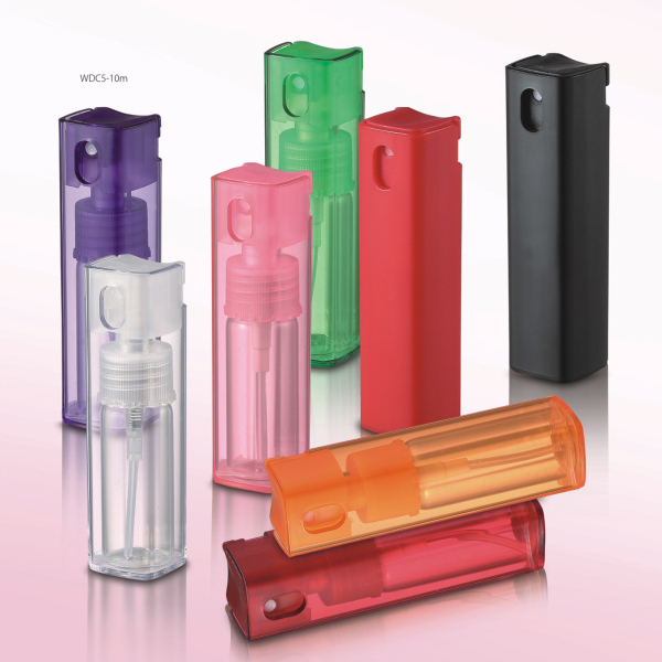 Elegant 10ml Square Shape Perfume Bottle with PP Plastic Material and 29*29mm Diameter