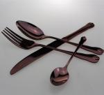 Newto coffee color dinnerware/copper flatware/colorful cutlery