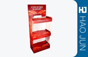 China Supermarket Cardboard Advertising Stand , Cardboard Store Display For Bread wholesale