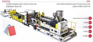 China PP PS EVA Sheet Furniture Veneer Production Line Multi Functional 1200mm 1400mm wholesale