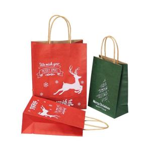 China Biodegradable Merry Christmas Gift Packaging Bags Custom Print wholesale