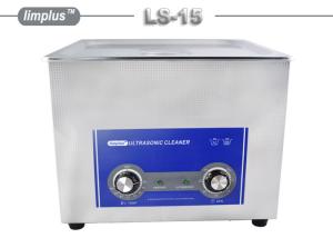China 15 Liter 110V Free Basket Table Top Ultrasonic Cleaner For Gun Parts , Heater Function wholesale