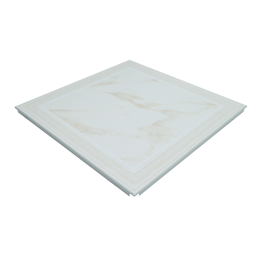 Square Aluminum Clip In Ceiling White Ceiling Tiles 2x2 ODM Design