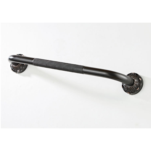 bathroom toilet grab rail black Bronze Bathroom Safety Grab Bars Chrome Knurled Silicone slip ring Grab Bar