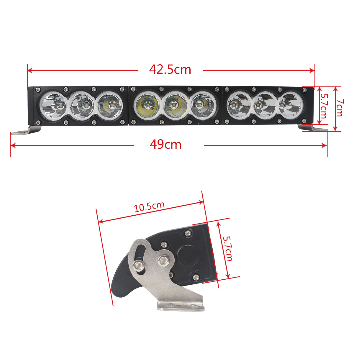 H Style 90W White Color 9pcs 10W CREE LED LIGHT BAR 6000K 10-30V Combo Beam,Flood Beam, Spot beam
