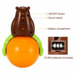 Speakers Tumbler Cute Pet Toys Sound And Light Ball Bear 4.2V With Led Light