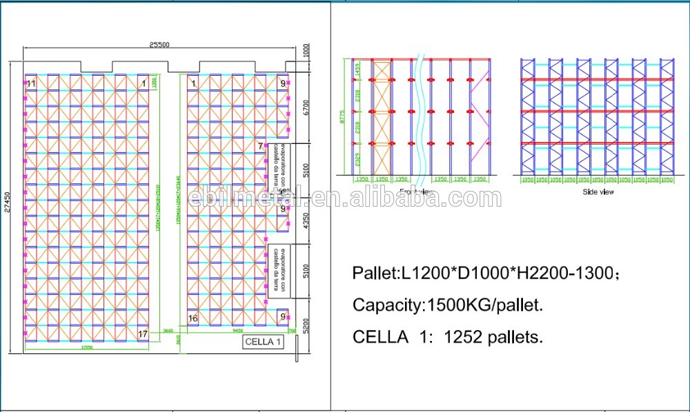 convenient disassembly stacking frame racks for warehouse storage
